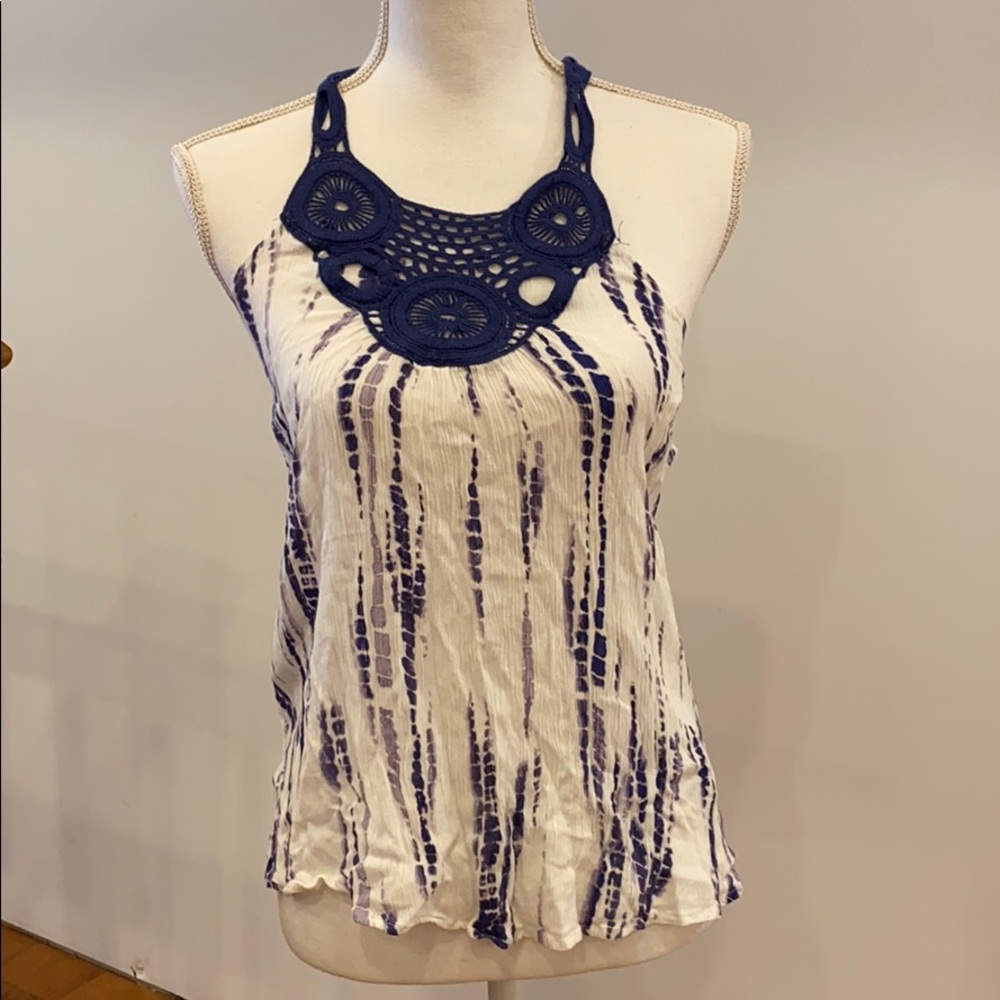 Purple and White Tie Dye Women’s Tank Top
